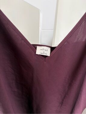 Wilfred Deep Plum V-Neck Slip Tank